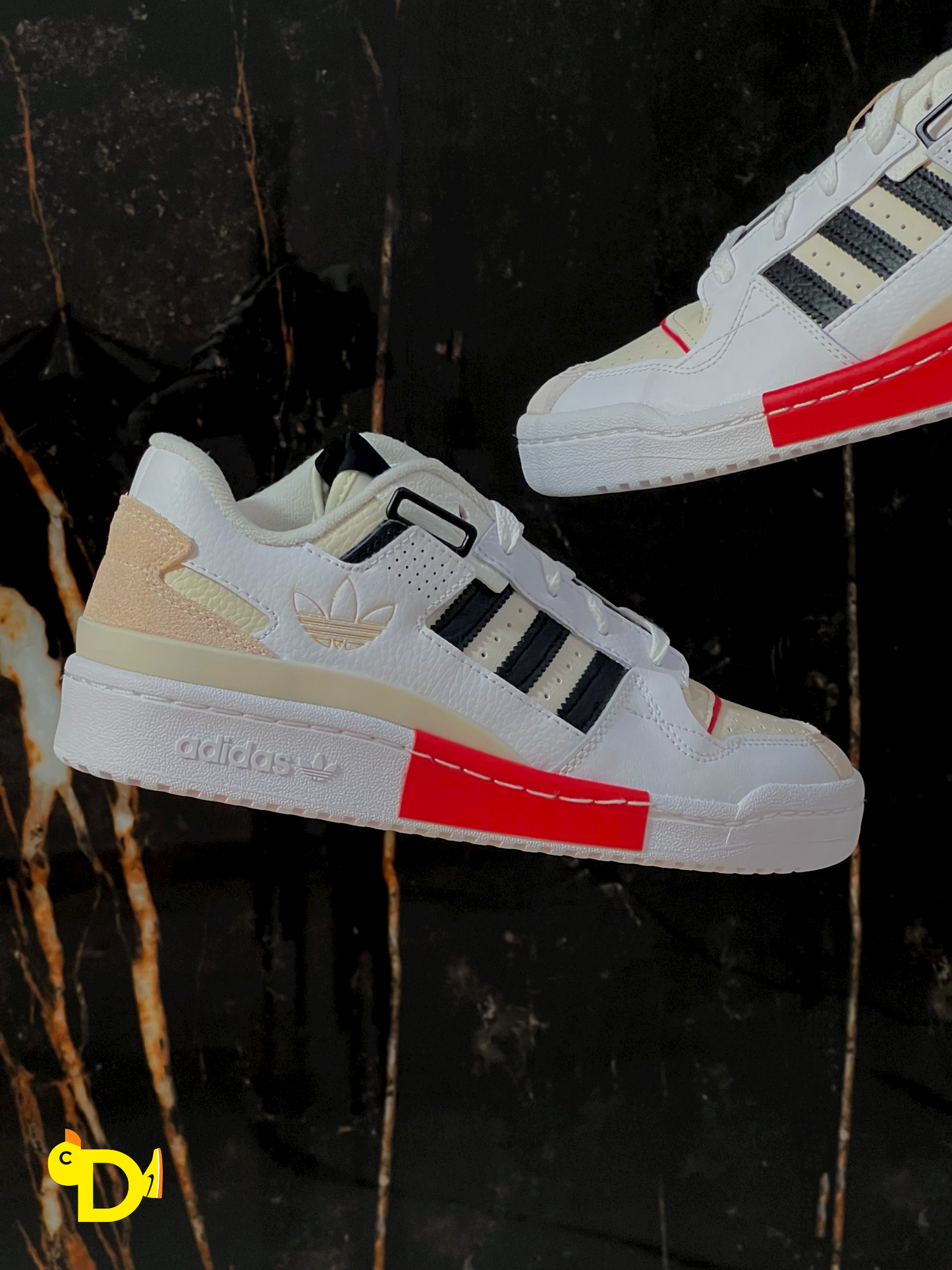 Adidas Forum Exhibit Low "White Vivid Red"