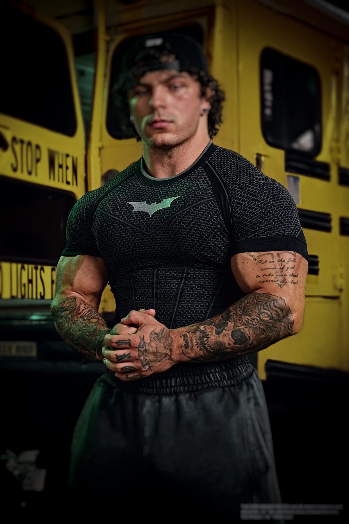 4259 - Batman Compression Tees - Black