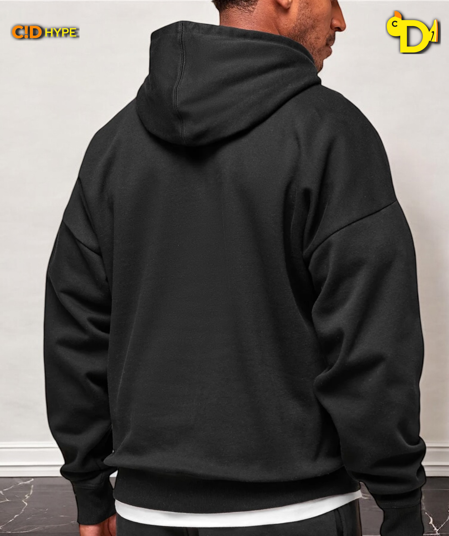 Crest Oversized Hoodie "Black"