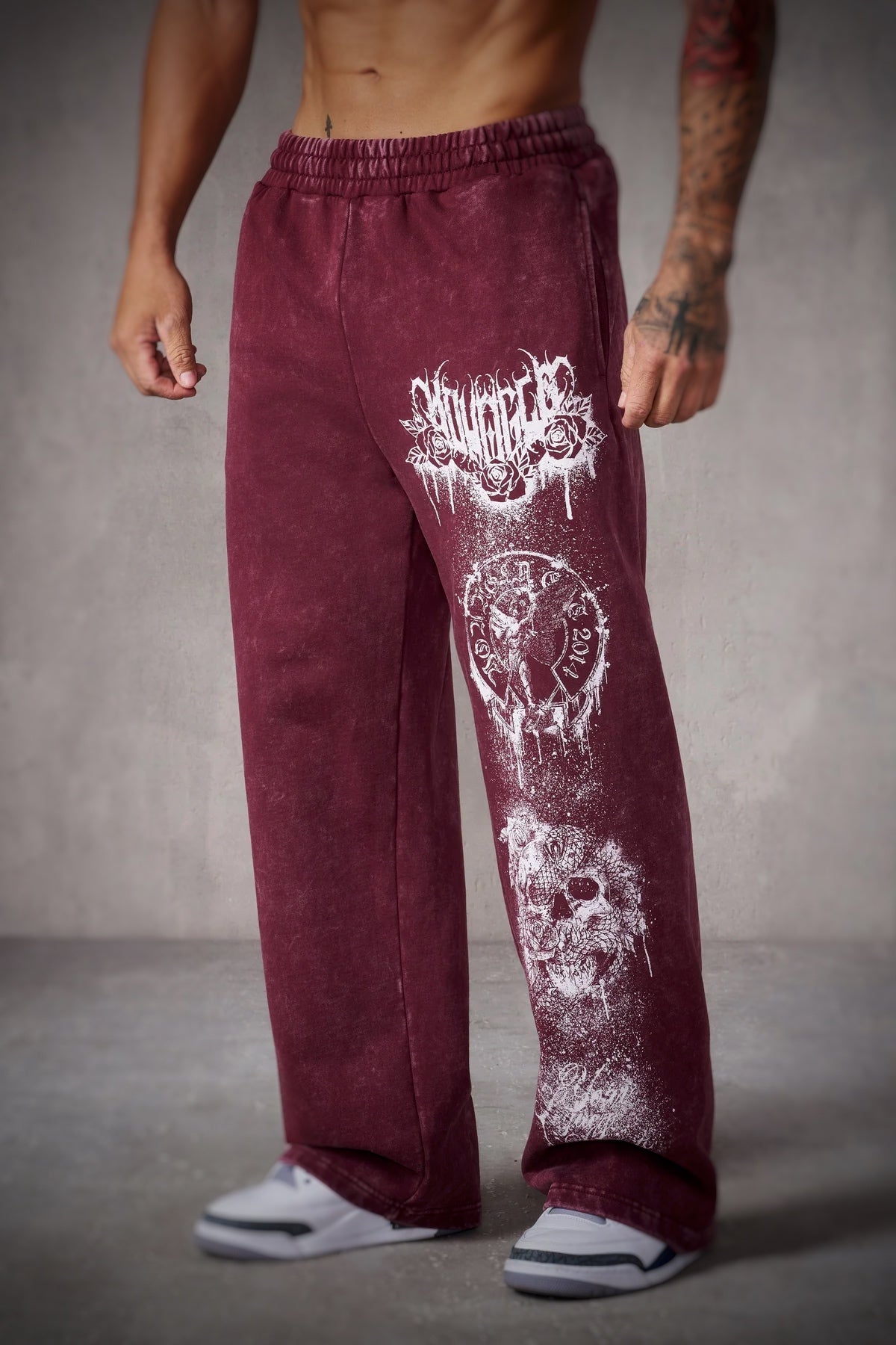 2116 - Dynasty Sweats - Burgundy Wash