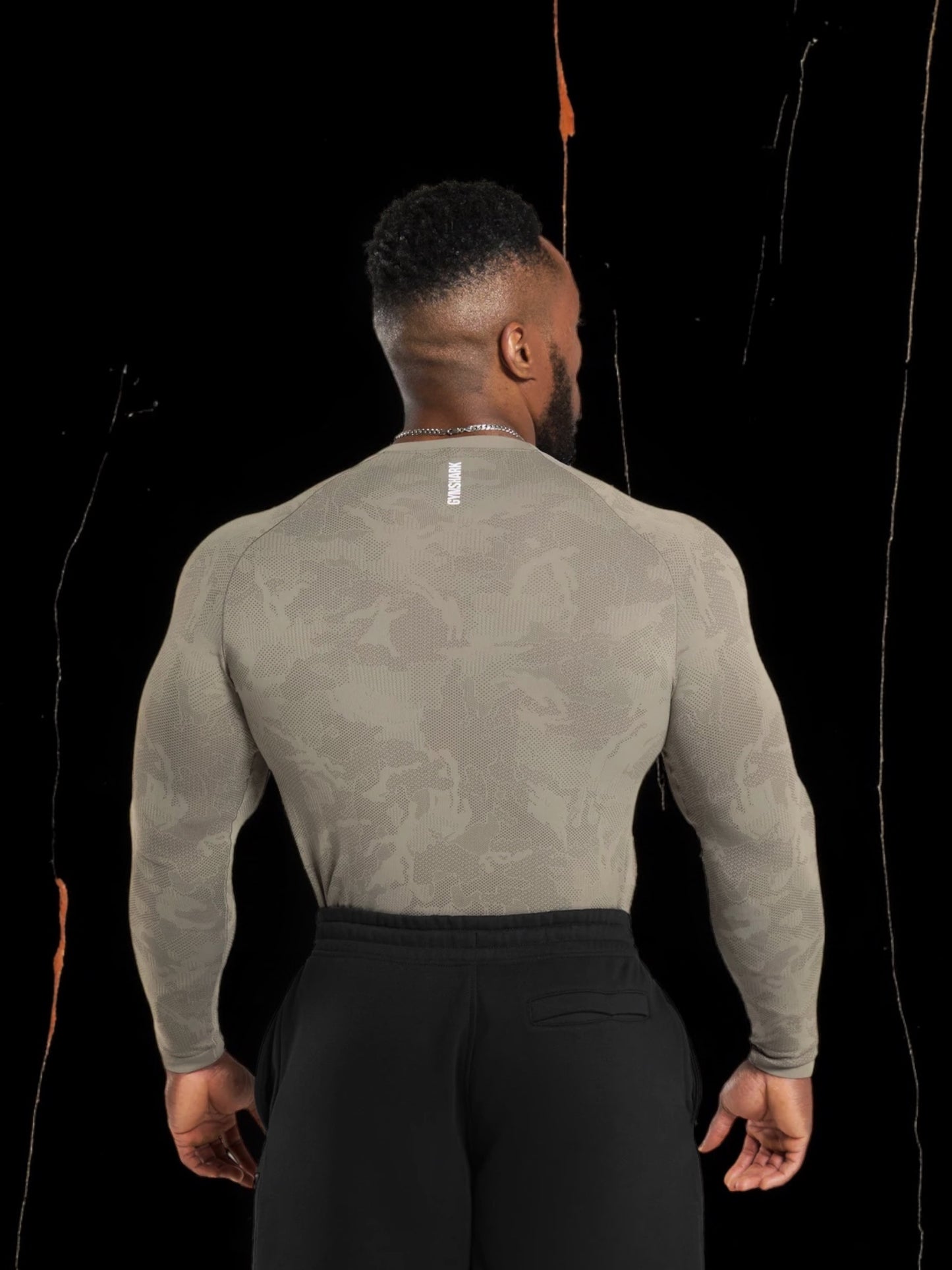 Gel Seamless Long Sleeve T-Shirt "Linen Brown/Camo Brown"