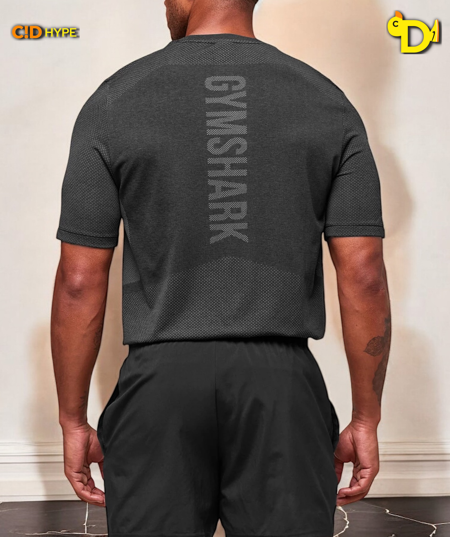 Lightweight Seamless T-Shirt "Black/Silhouette Grey"