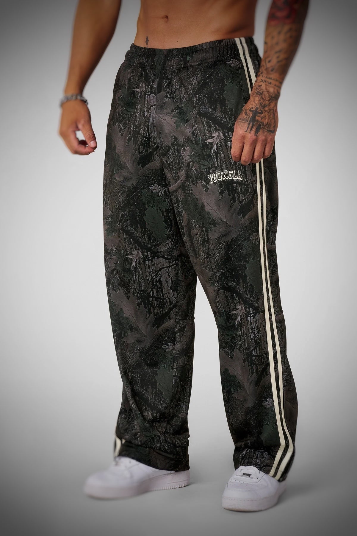 2051- Retro Warm Up Track Pants- Dark Tree Camo