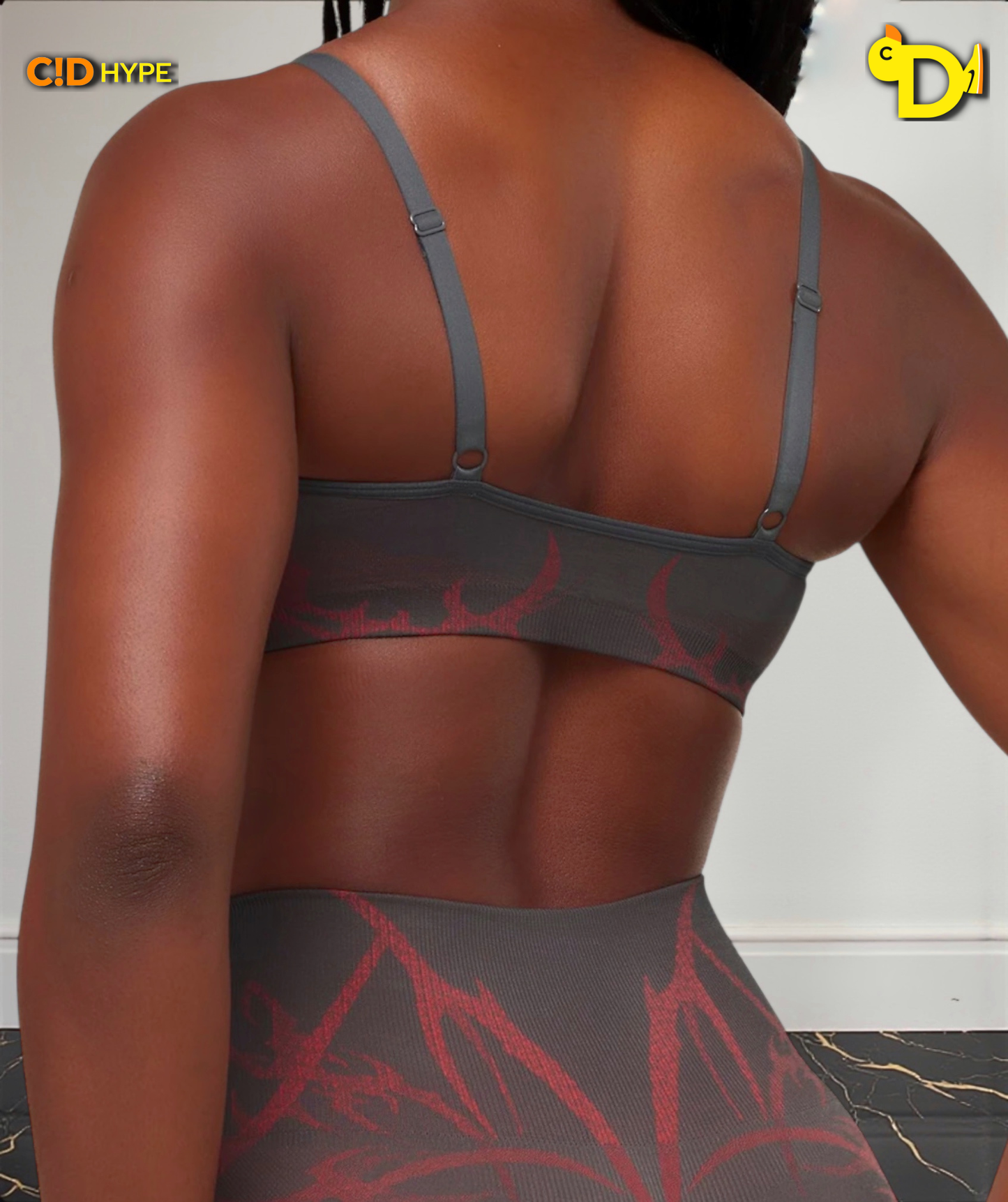 Storm Seamless Sport Bra “GS Dark Grey/GS Zesty Red”
