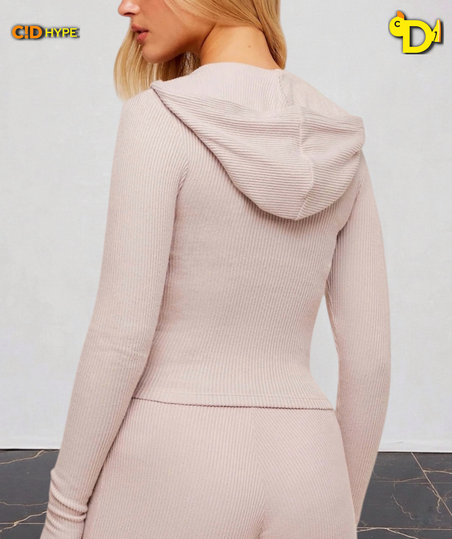 SuperSoft Zip Through Hoodie “Dusk Pink”