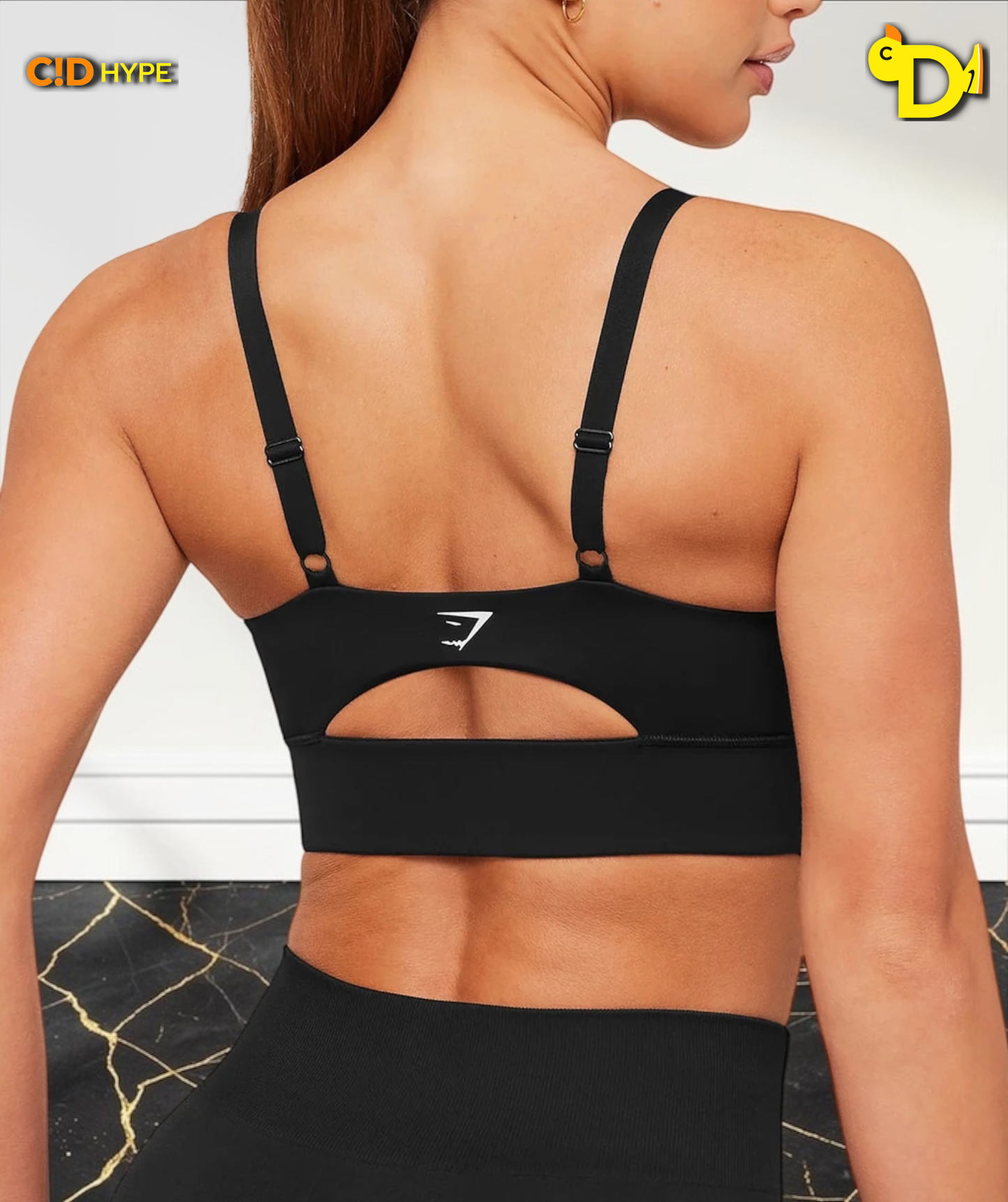Twist Front Sports Bra "Black"