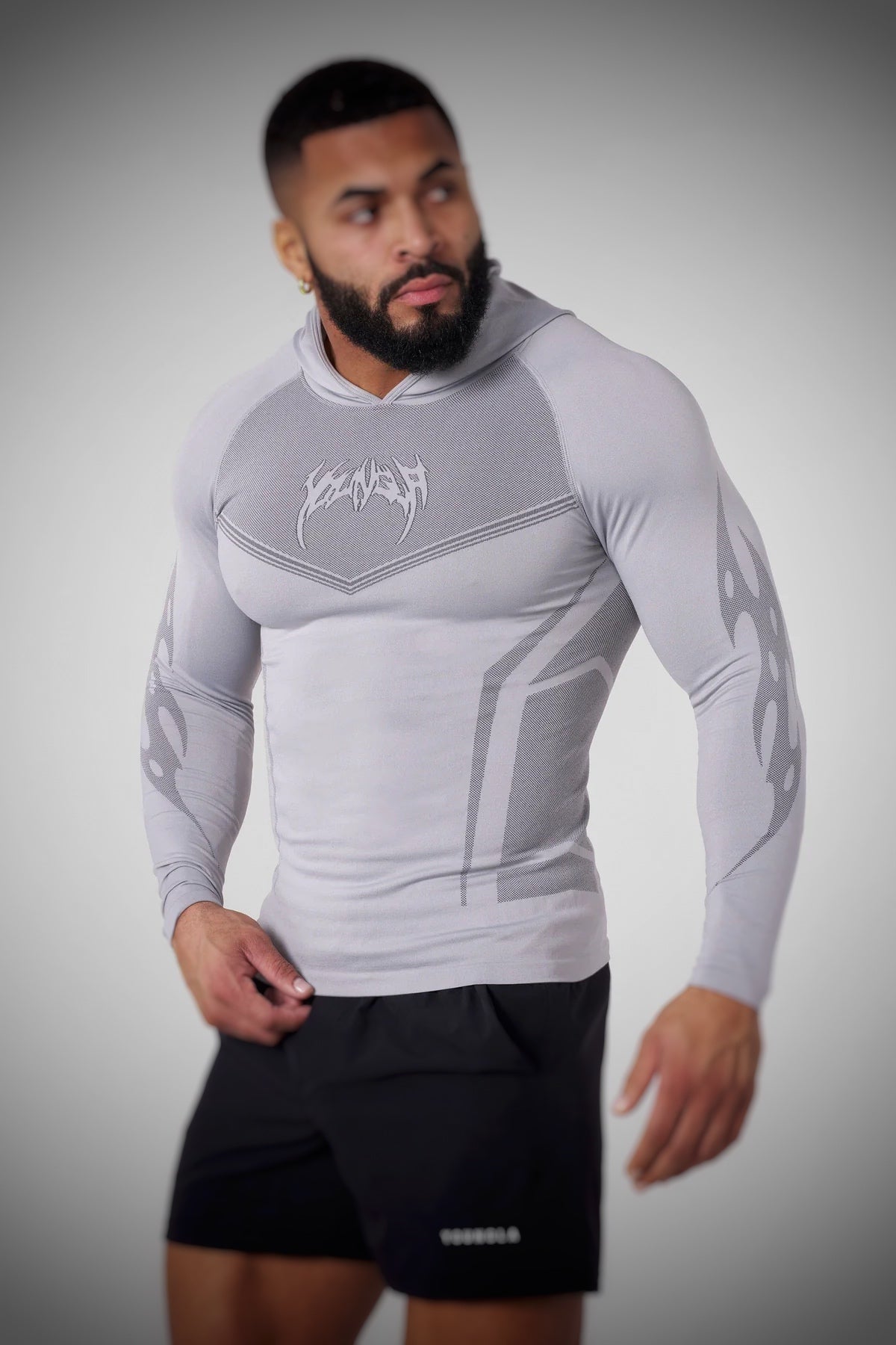 8062 - Warrior Compression Hoodies - Light grey