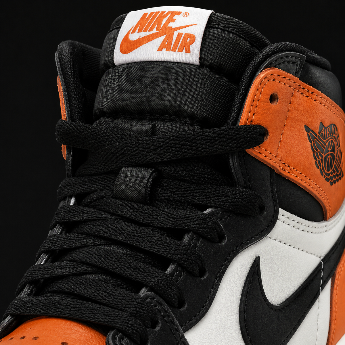Air Jordan 1 High OG Shattered Backboard, detalle de agujetas — Crazy!Duck Hype
