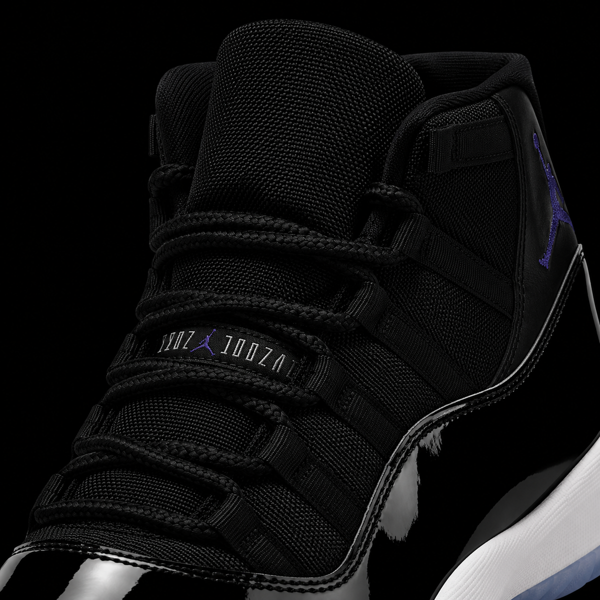 Air Jordan 11 Retro Space Jam, detalle de agujetas — Crazy!Duck Hype