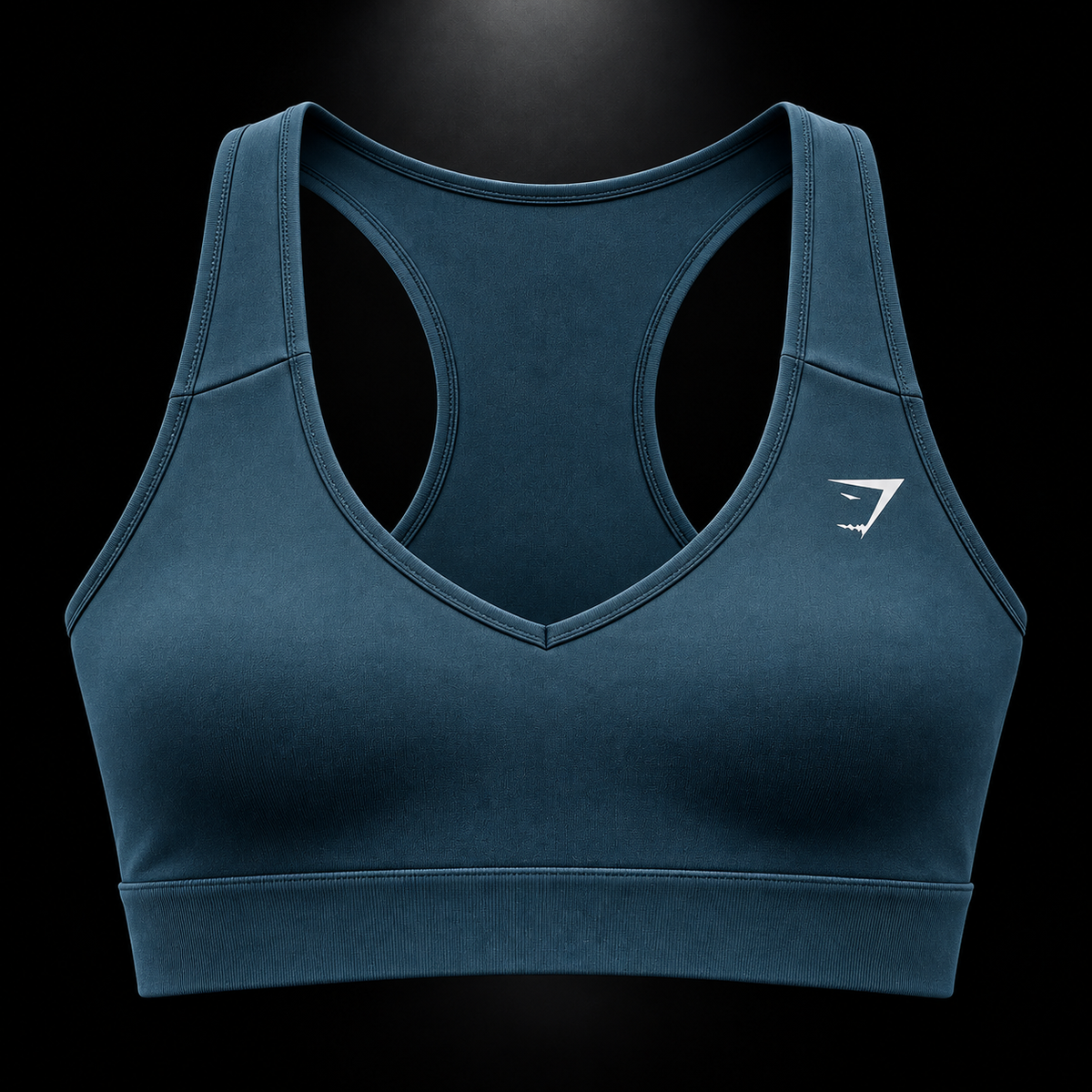 Gymshark Everyday Seamless Crop Tank Stealth Blue, detalle de tirantes y diseño — Crazy!Duck Hype