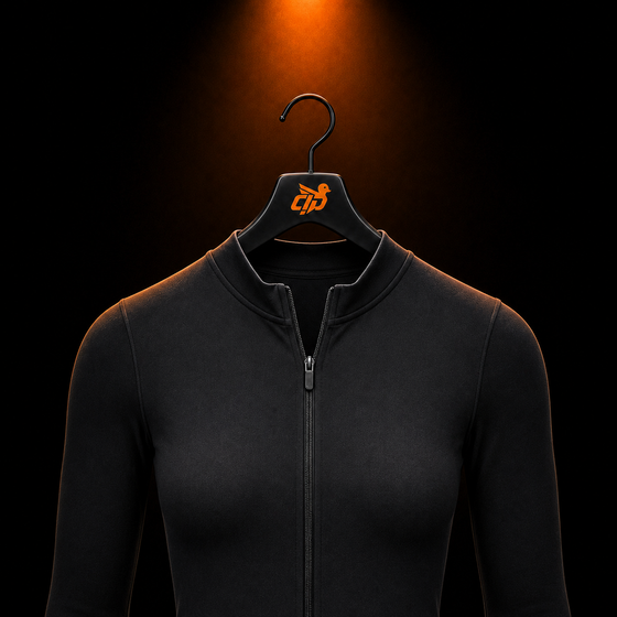 Everyday Seamless Zip Tracktop "Black"