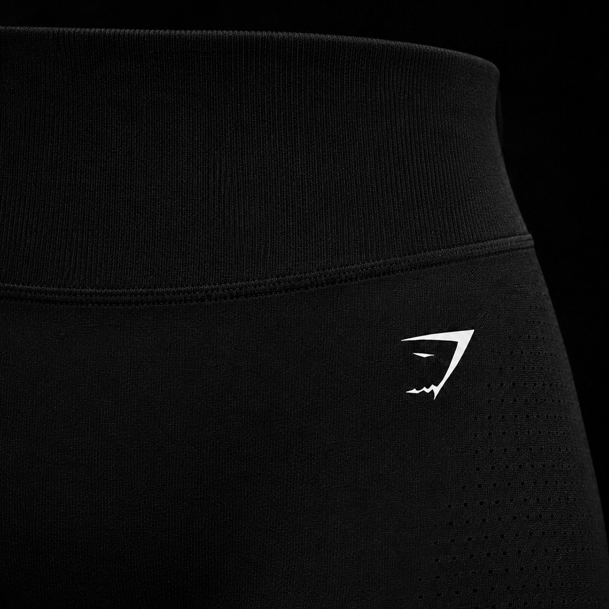 Gymshark Vital Sculpt Seamless Short Black, detalle de pretina y ajuste — Crazy!Duck Hype