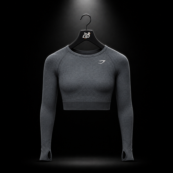 Vital Seamless 2.0 Crop Top "Grey"