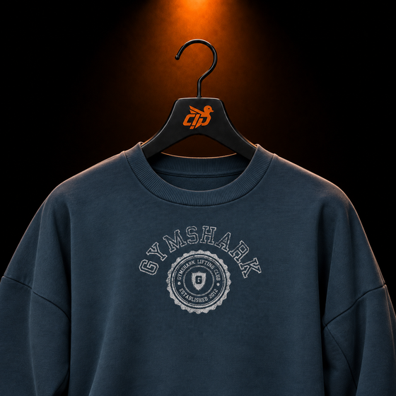 Worn Crest Graphic Sweatshirt "GS Stealth Blue"