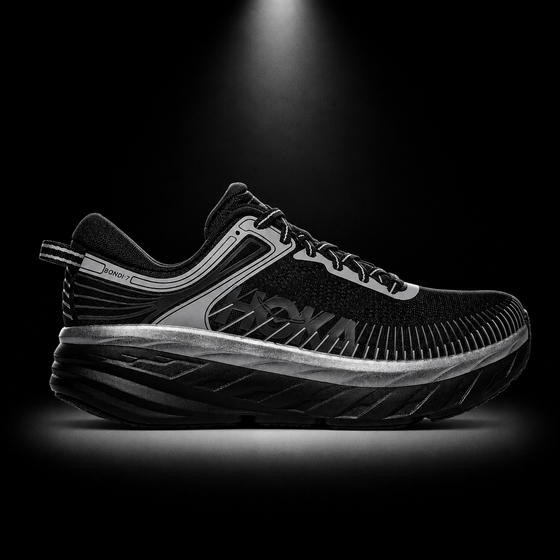 Hoka Bondi 7 "Silver Black"