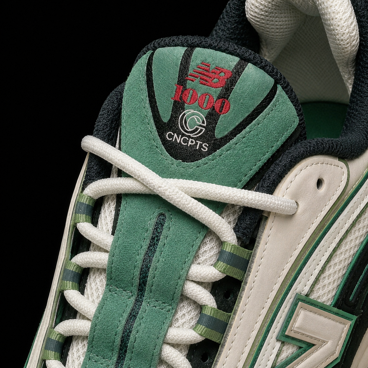 New Balance 1000 Meadow Mist, detalle de agujetas — Crazy!Duck Hype