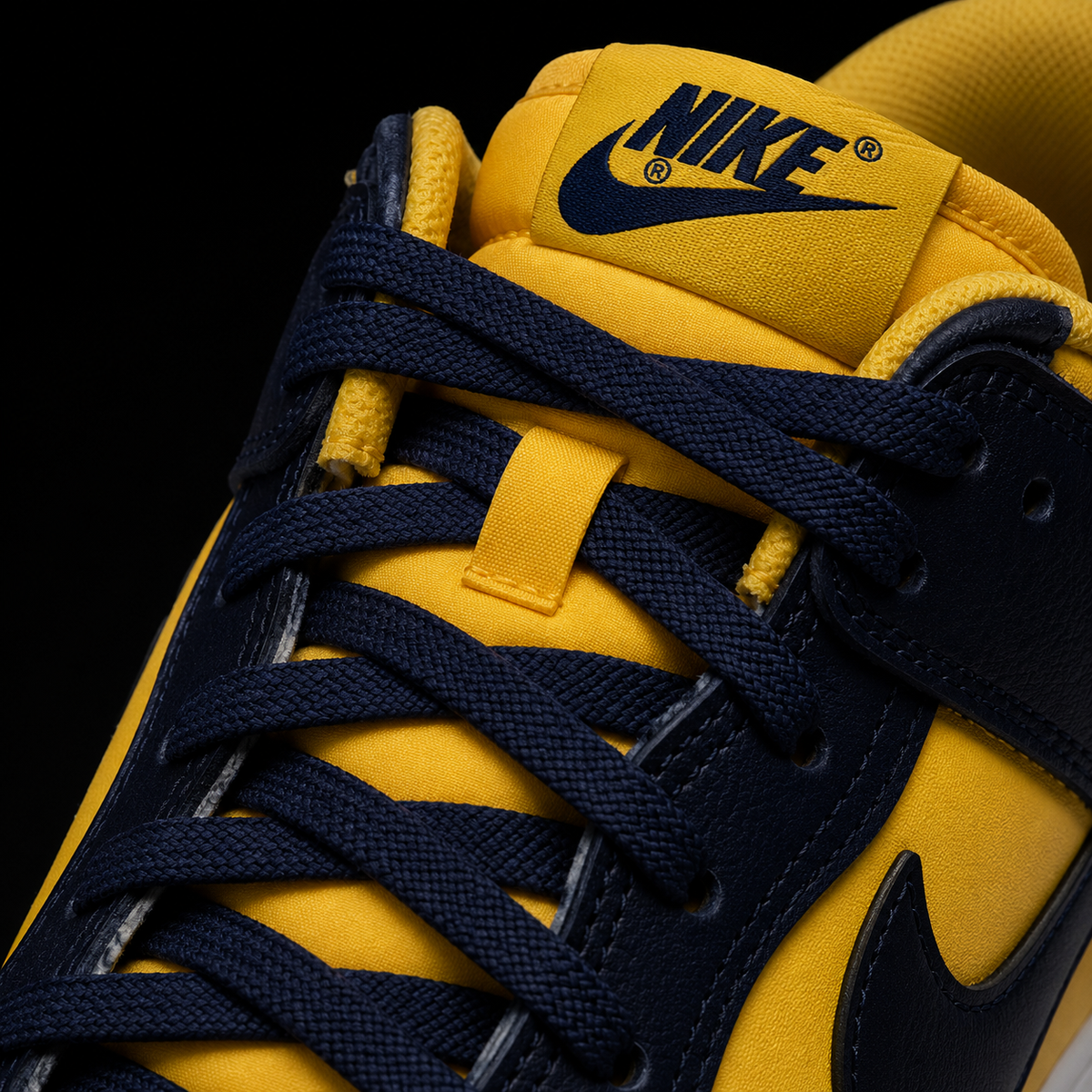Nike Dunk High Michigan, detalle de agujetas — Crazy!Duck Hype