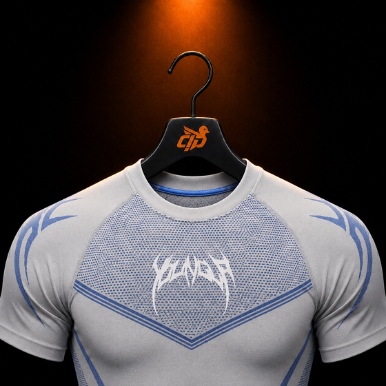 4065 - Warrior X Compression Tees "Grey/Blue"