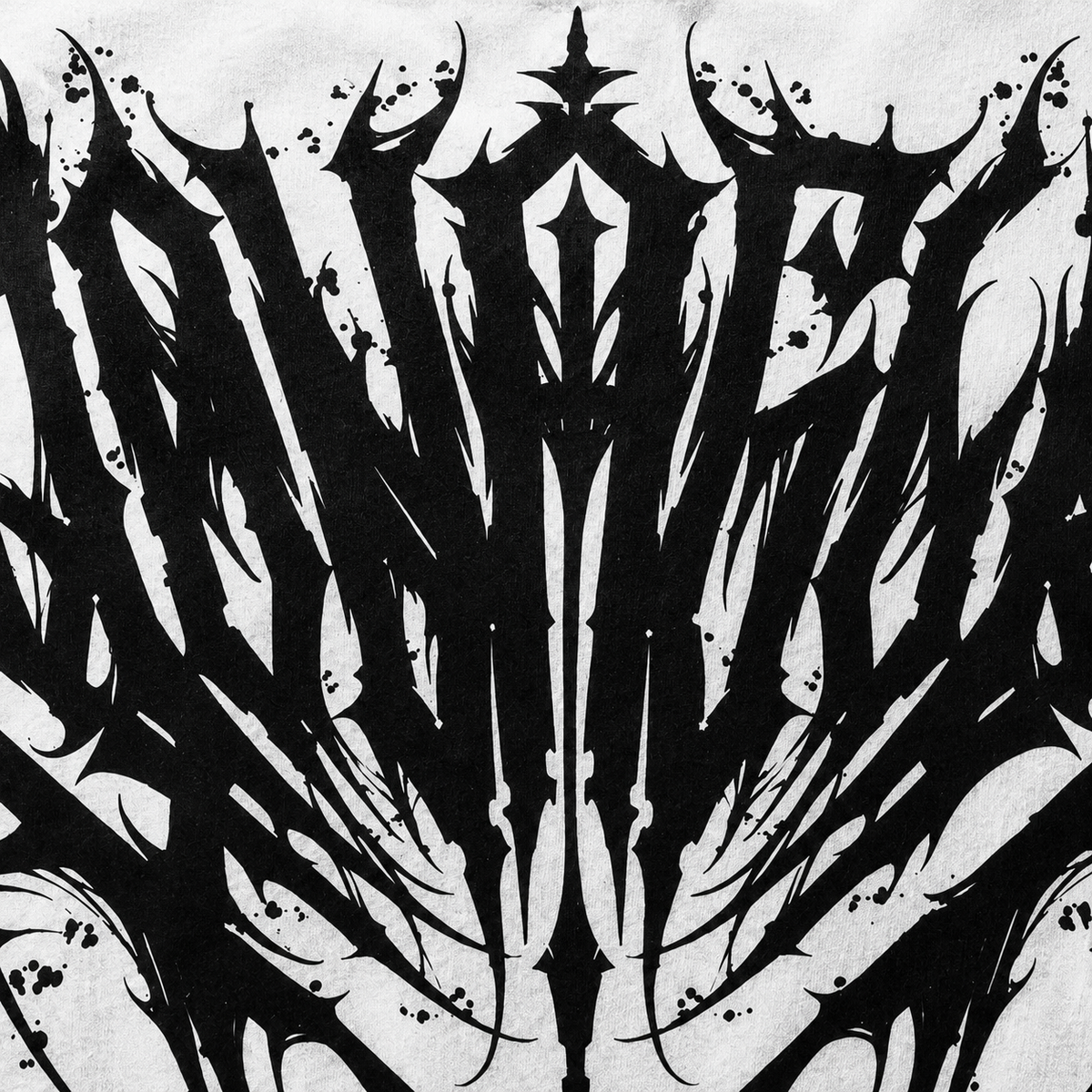 YoungLA 4185 Chaos Tees White, detalle de estampado — Crazy!Duck Hype