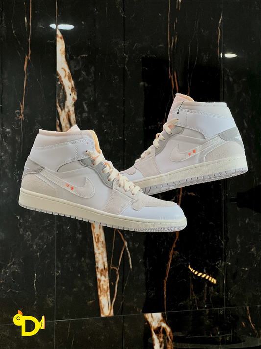 Jordan 1 Mid SE Craft "Inside Out White Grey"