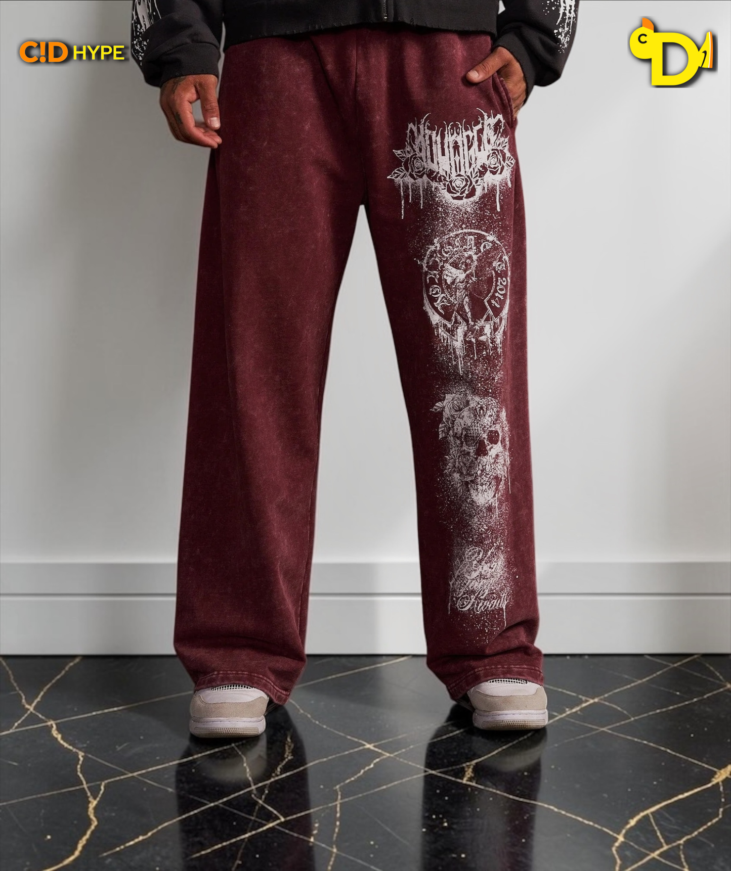 2116 - Dynasty Sweats - Burgundy Wash