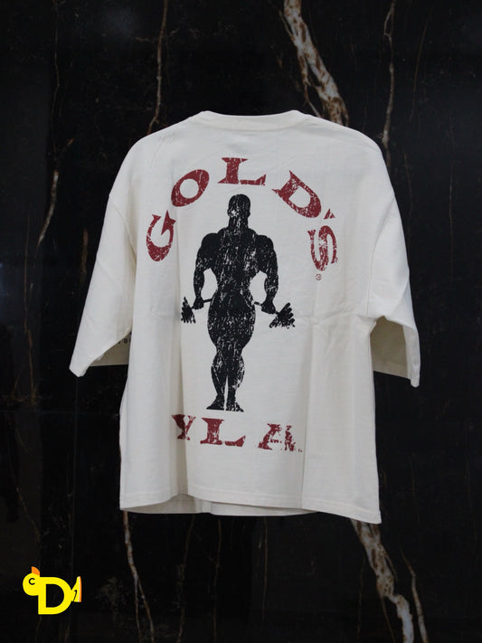 4002 - Golds Gym New Age Tees (Beige)