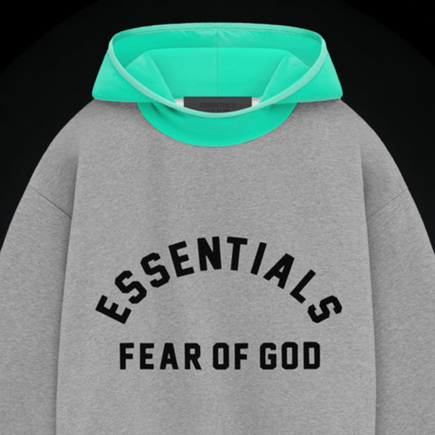 Fear Of God Essentials Hoodie "Dark Heather Oatmeal/Mint Leaf"