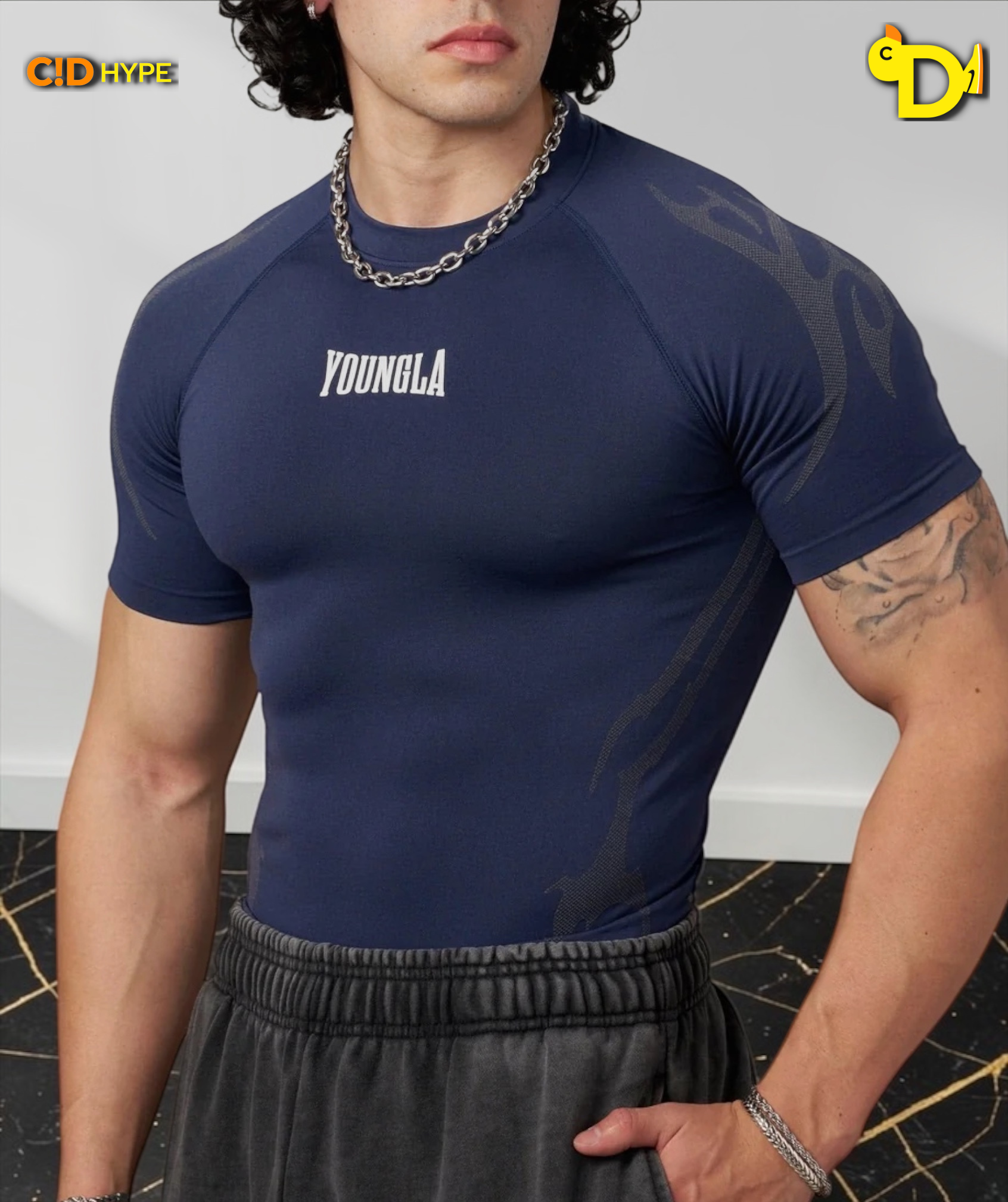 4067 - Gothic Compression Tees - Navy