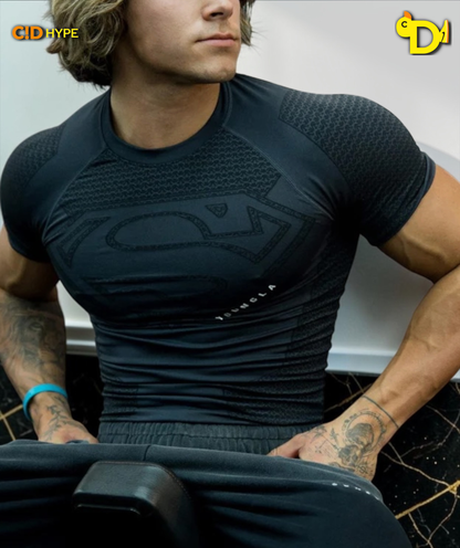 4117 - Superman Compression Tees - Black