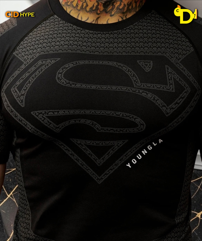 4117 - Superman Compression Tees - Black