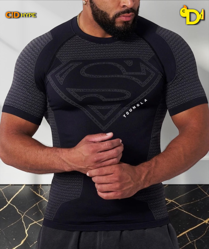 4117 - Superman Compression Tees - Black