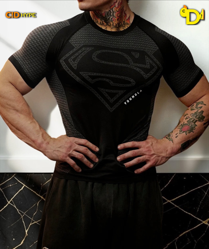 4117 - Superman Compression Tees - Black