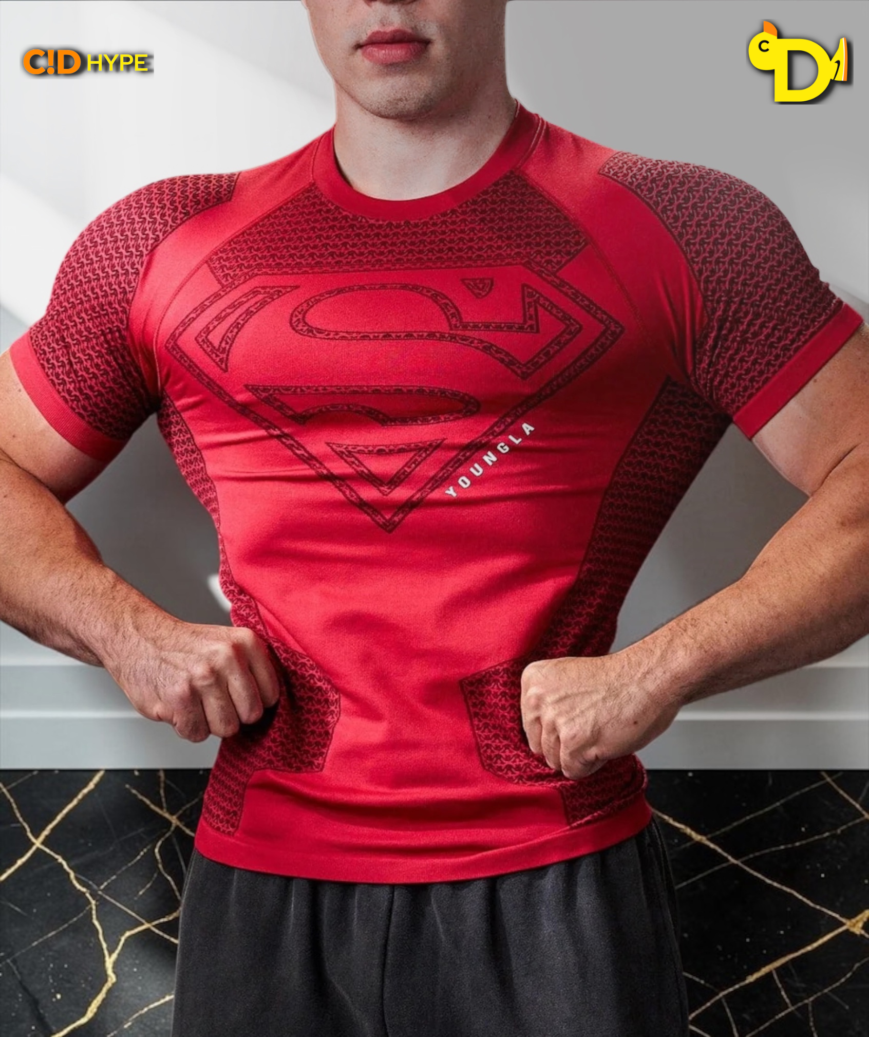 4117 - Superman Compression Tees - Red