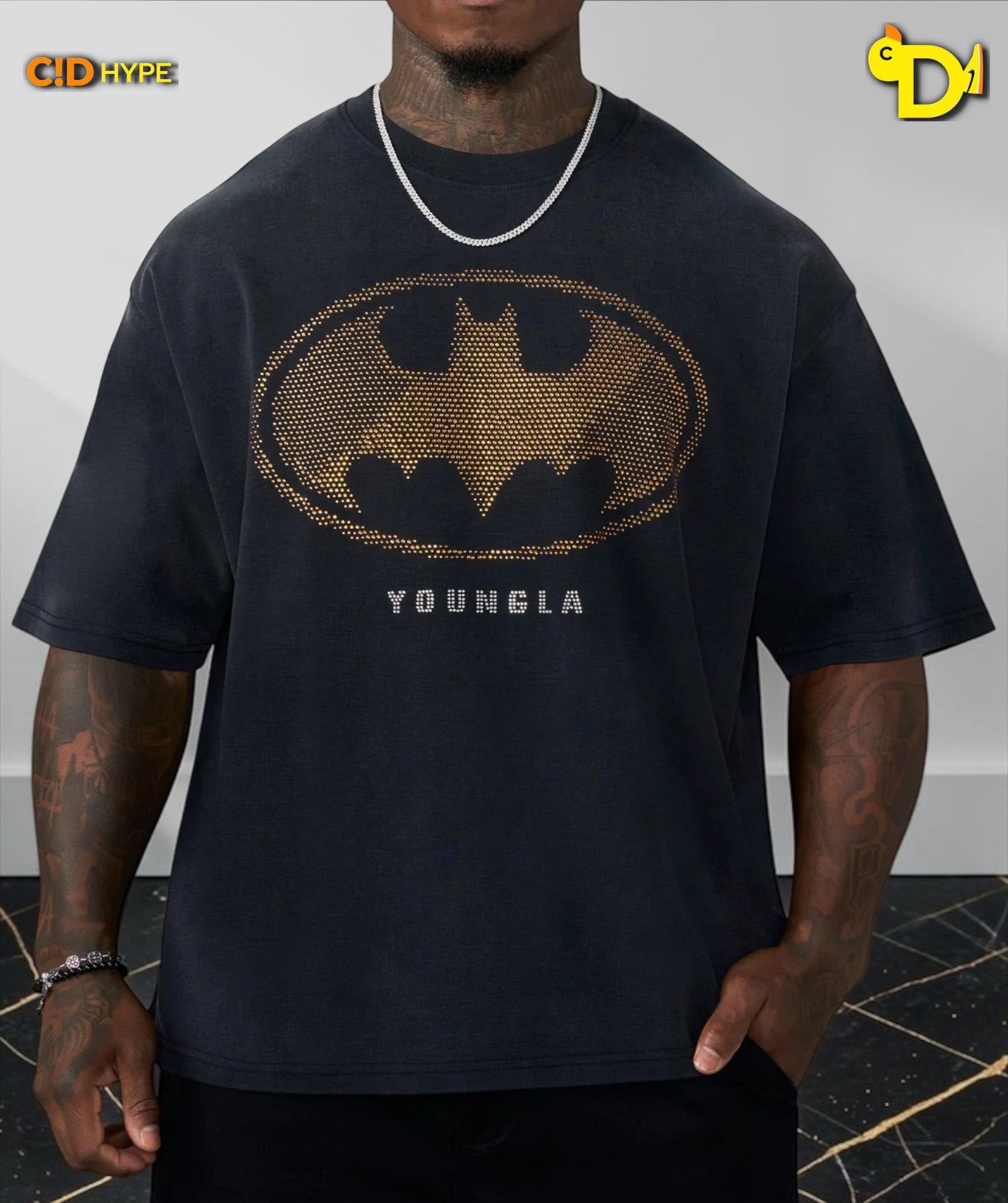 4257 - Batman Rhinestone Tees - Batman Logo