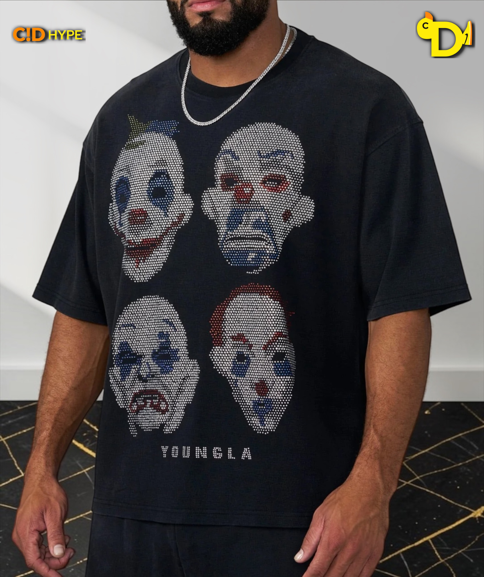 4257 - Batman Rhinestone Tees - ClownsR