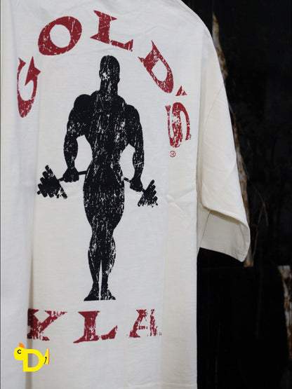 4002 - Golds Gym New Age Tees (Beige)