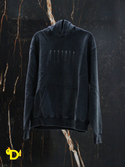 551 - Drippy Skull Hoodie (Black)