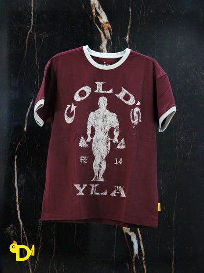 4009 - Golds Gym Ringer Tees (Red)