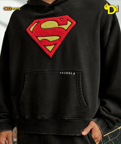 5079 - Superman Legacy Hoodies - Black Wash