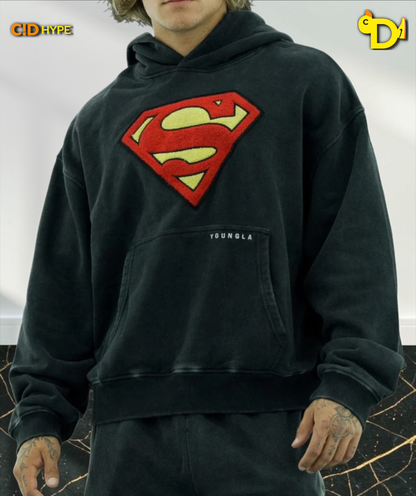 5079 - Superman Legacy Hoodies - Black Wash