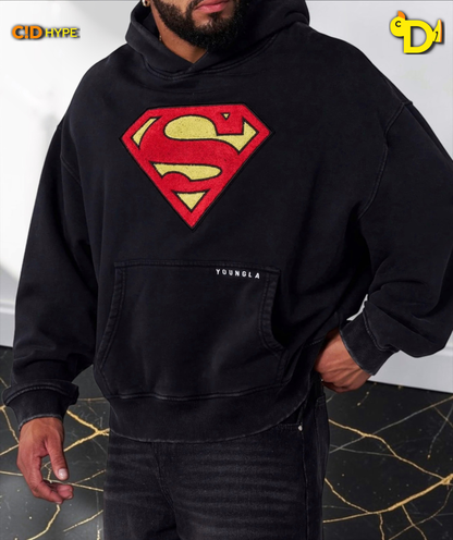 5079 - Superman Legacy Hoodies - Black Wash