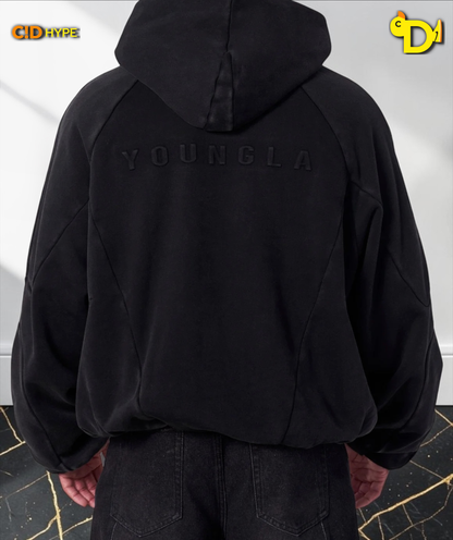 5094 - Superman Shield Hoodies - Black Wash