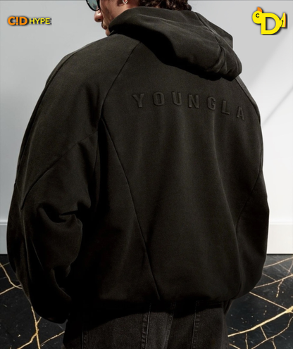 5094 - Superman Shield Hoodies - Black Wash