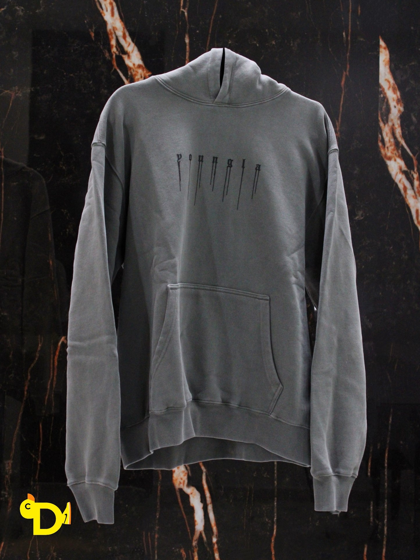 551 - Drippy Skull Hoodie (Grey)