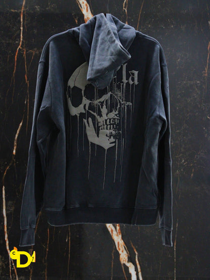 551 - Drippy Skull Hoodie (Black)