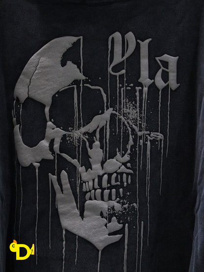 551 - Drippy Skull Hoodie (Black)