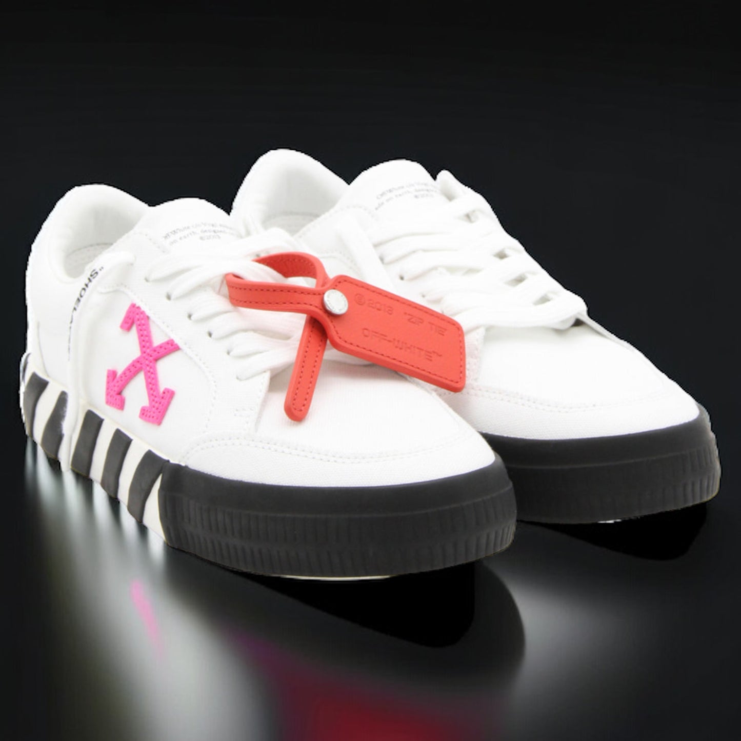 Off-White Low Vulcanized "White/Back/Fuchsia"