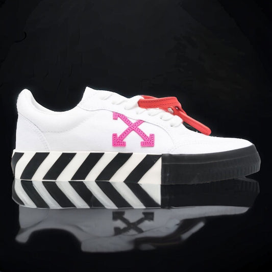 Off-White Low Vulcanized "White/Back/Fuchsia"