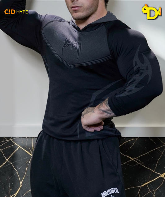 8062 - Warrior Compression Hoodies - Black