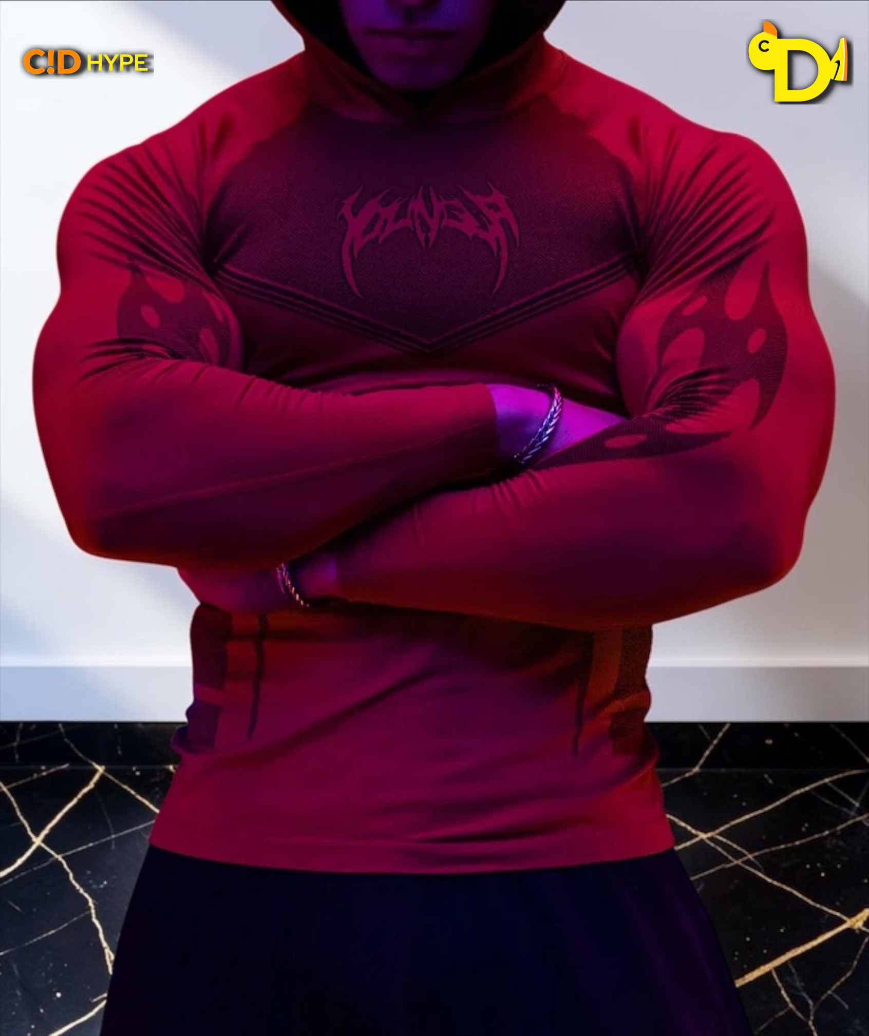 8062 - Warrior Compression Hoodies - Red
